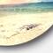 Designart - Colorful Serenity Tropical Beach' Large Seashore Metal Circle Wall Art